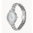 Emporio Armani Cleo Crystals Mother Of Pearl Dial Silver Steel Strap Watch For Women - AR11484